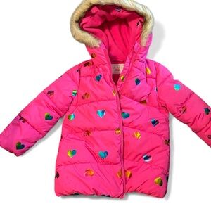 The Children's Place Vibrant Pink Jacket with Heart Accents